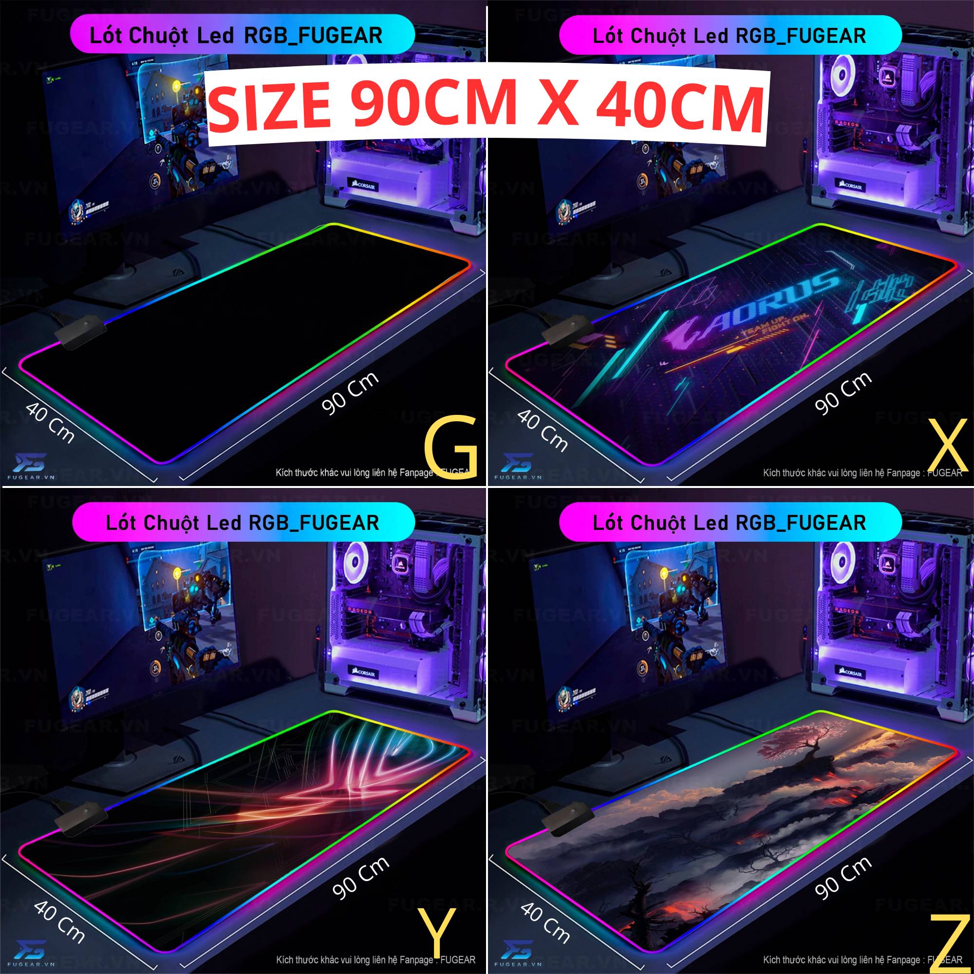 Pad Led RGB size 90x40